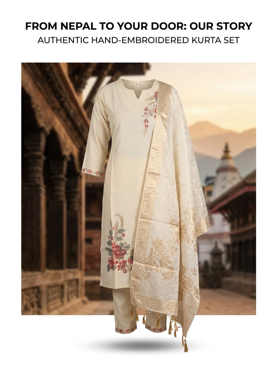Nepali artisan crafting traditional fabric